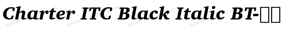 Charter ITC Black Italic BT字体转换